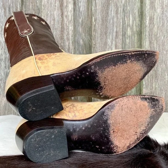 Rare Vintage OLD GRINGO Boots Leopard Star Short Cowgirl Cowboy Western Size 8 - Picture 10 of 13